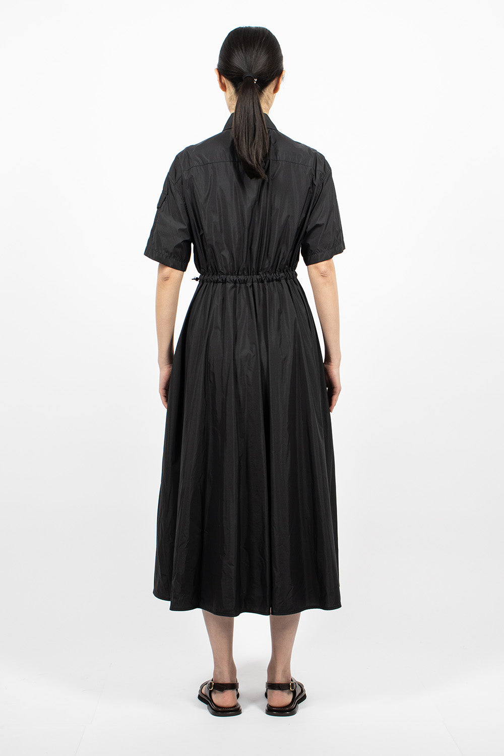 Black Poplin Shirt Dress.