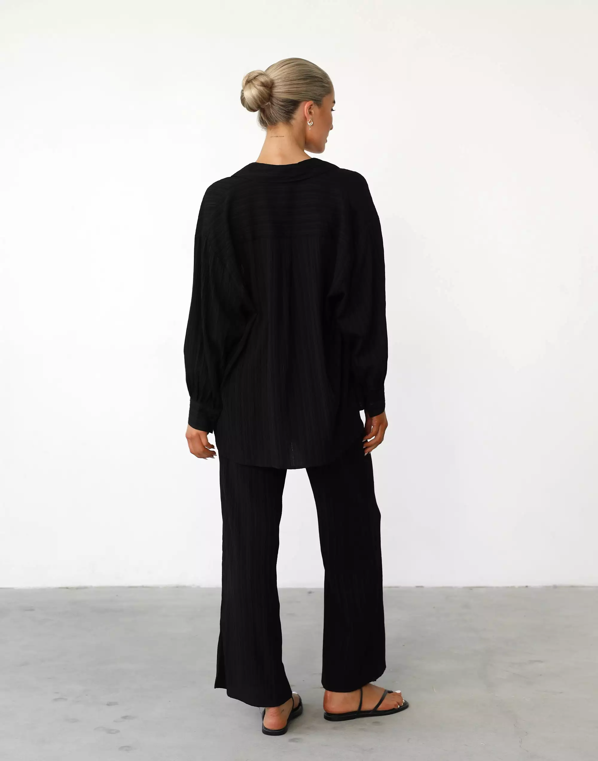 Black Ria Long Sleeve Shirt