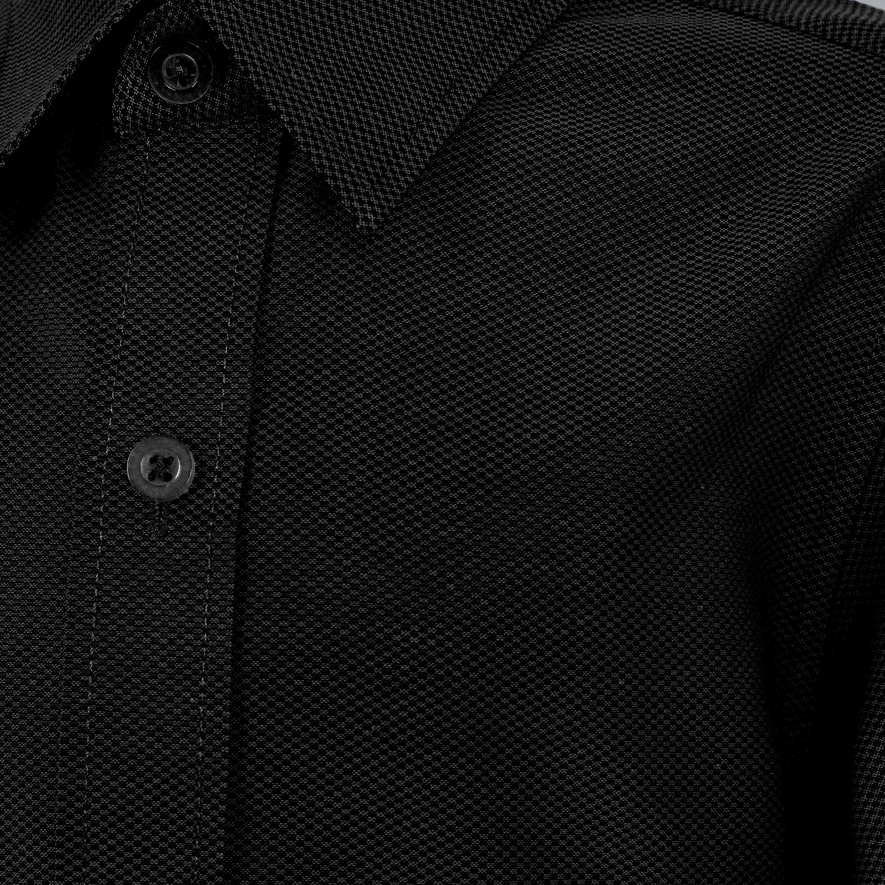 Black Textured Dress Shirt for Boys