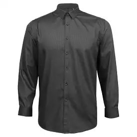 Black Textured Men's Dress Shirt