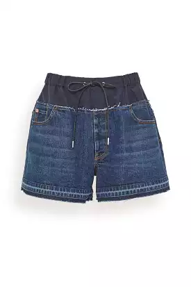 Blue denim shorts