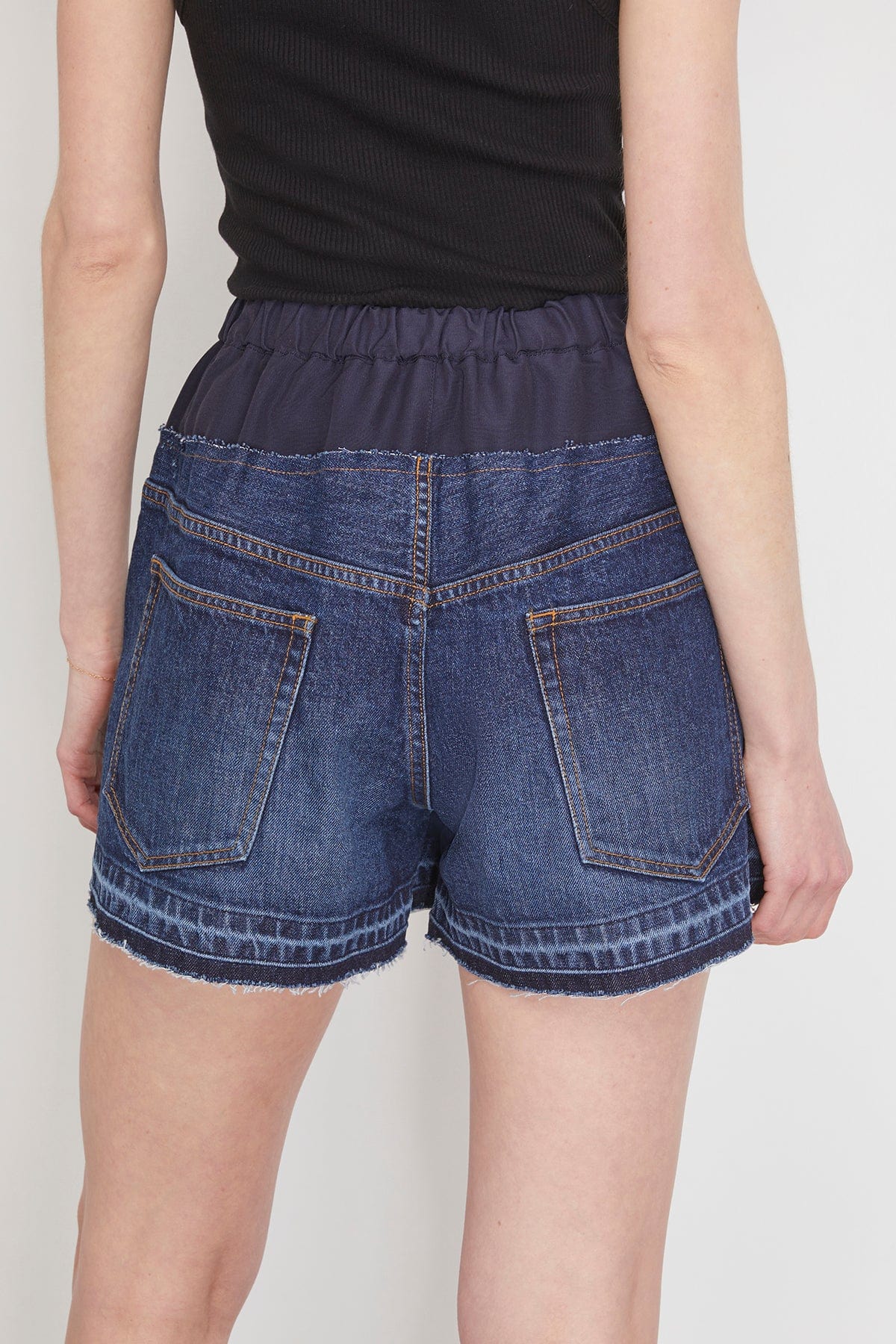 Blue denim shorts