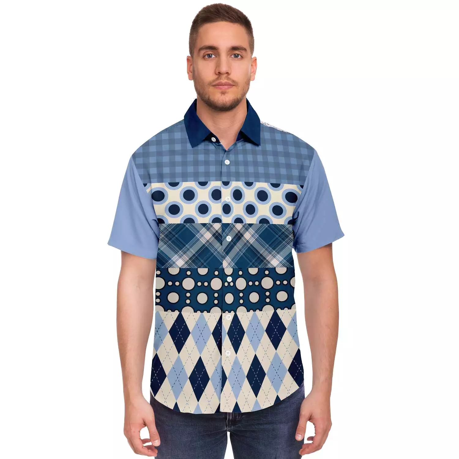 Blueberry Hill Button Down Short Sleeve Shirt