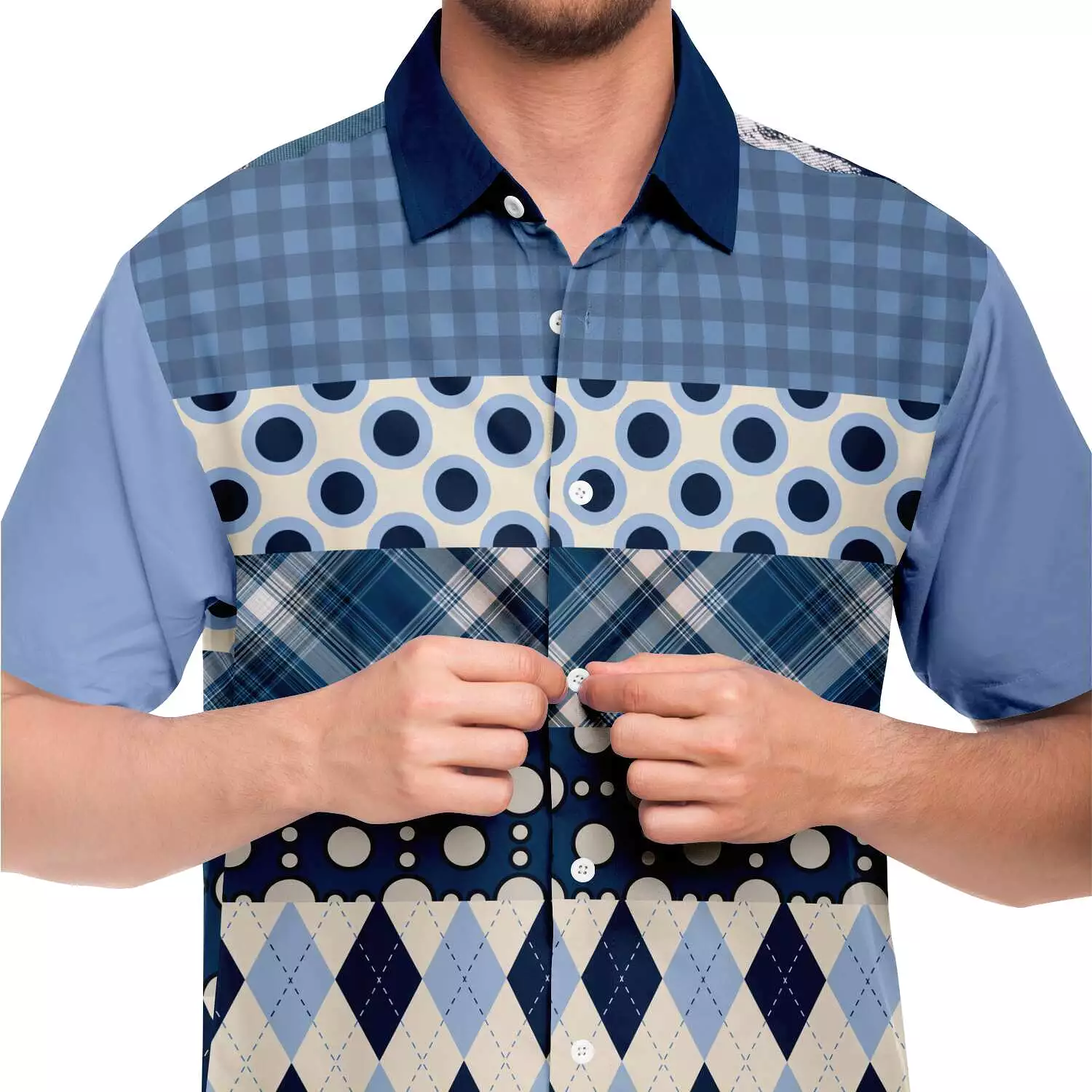 Blueberry Hill Button Down Short Sleeve Shirt