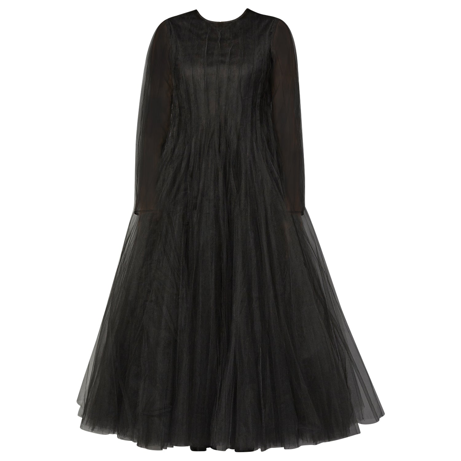 bottle brush tulle dress black