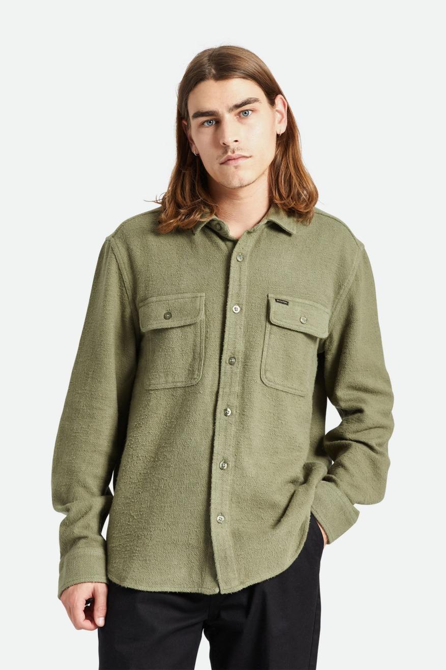 Bowery Olive Twill Overshirt