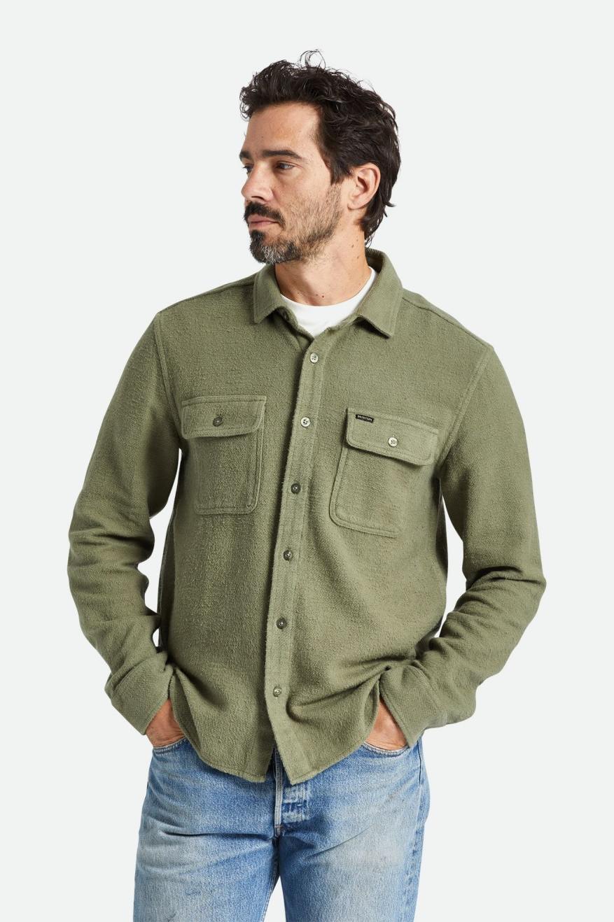 Bowery Olive Twill Overshirt