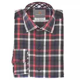 Boys Red Plaid Button Down Shirt