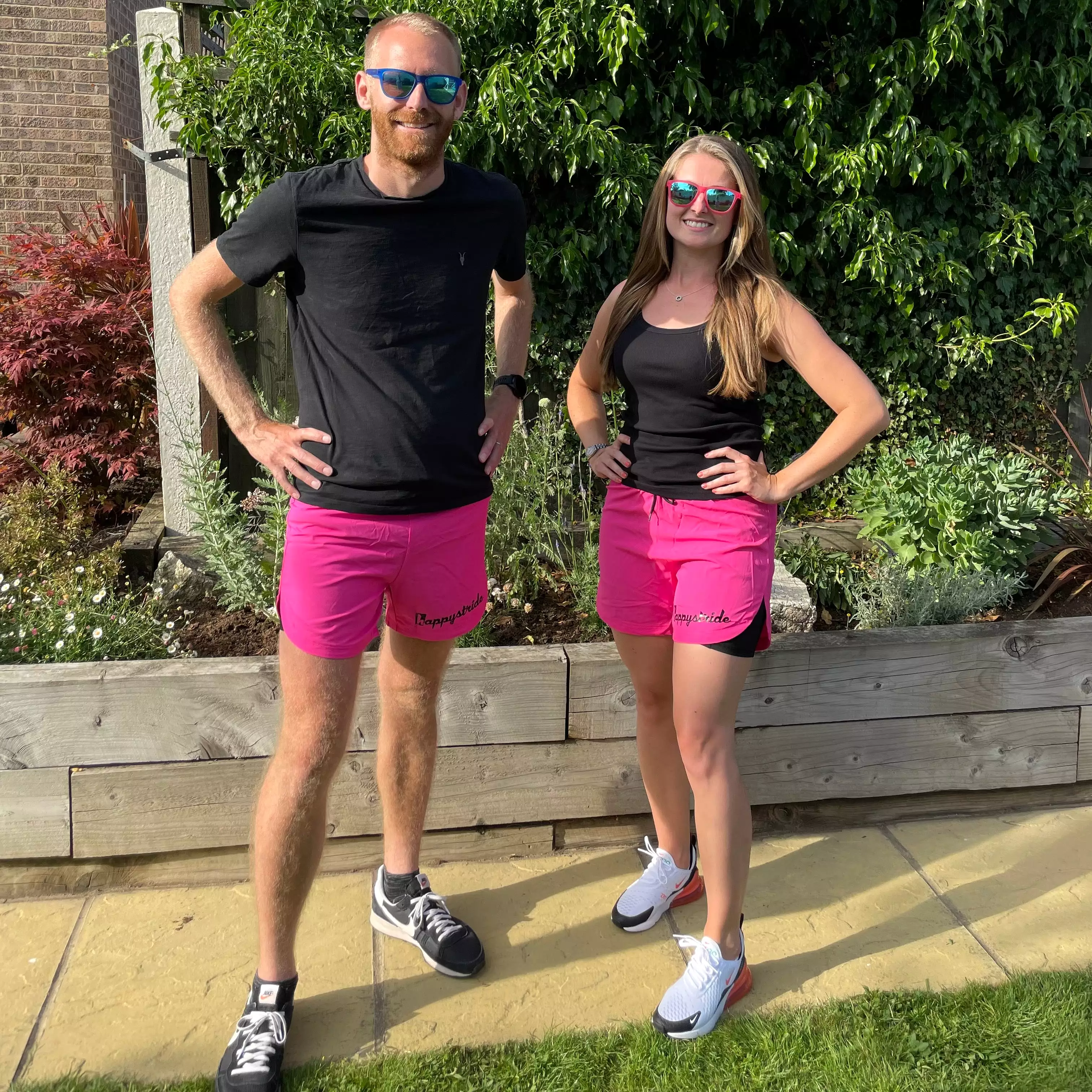 Bright pink retro shorts