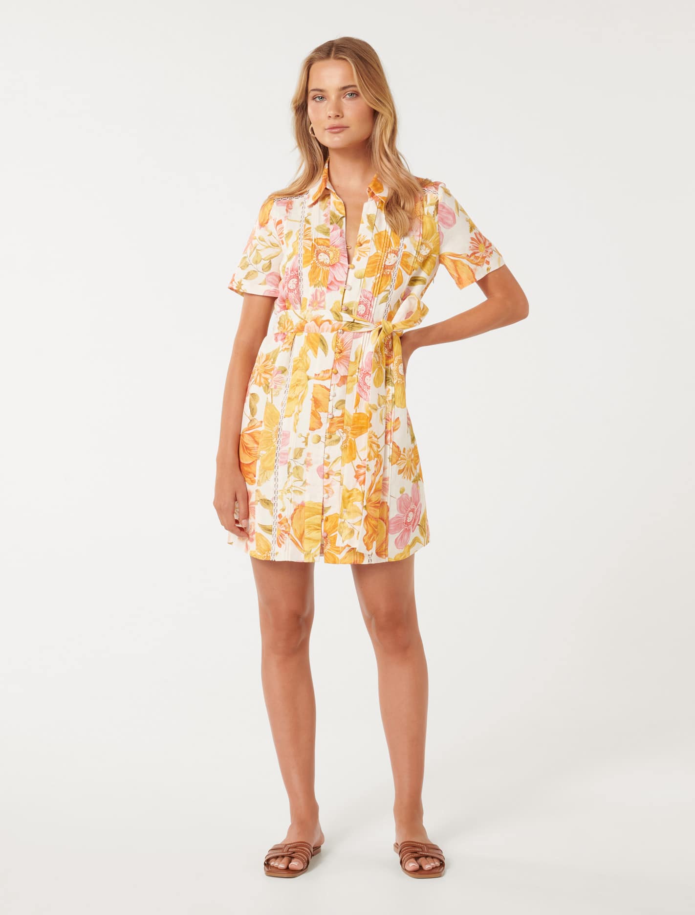 Brooke Linen Mini Shirt Dress - Google SEO Friendly Result