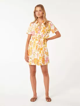 Brooke Linen Mini Shirt Dress - Google SEO Friendly Result