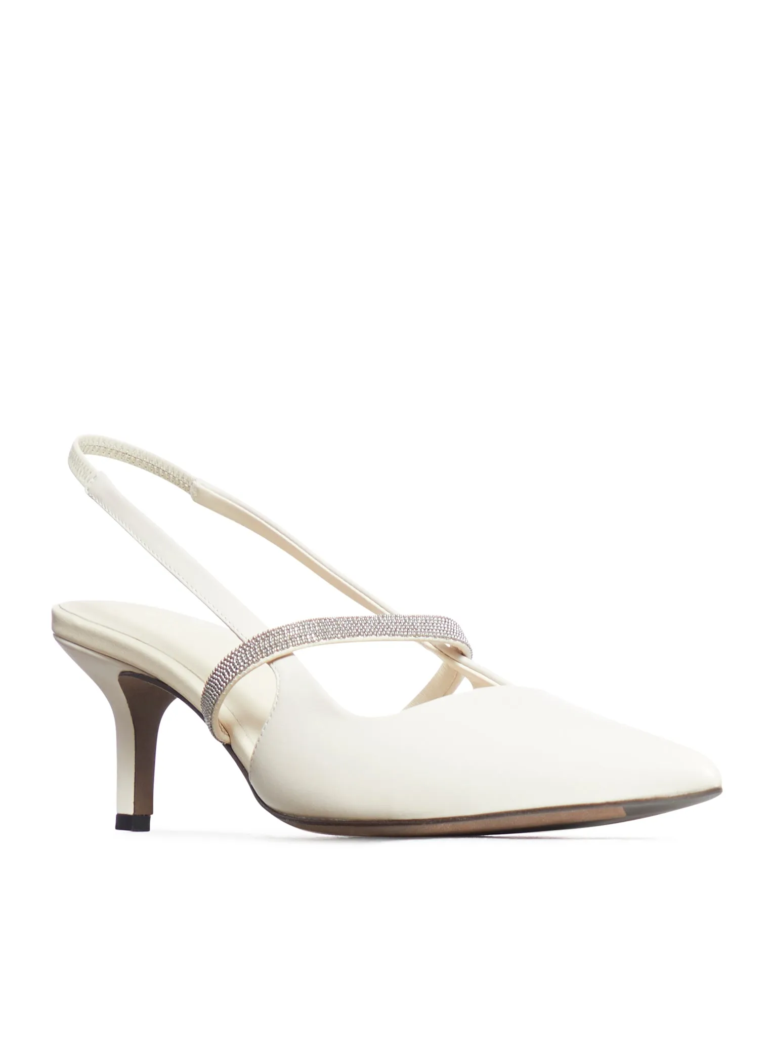 Cucinelli leather slingback.