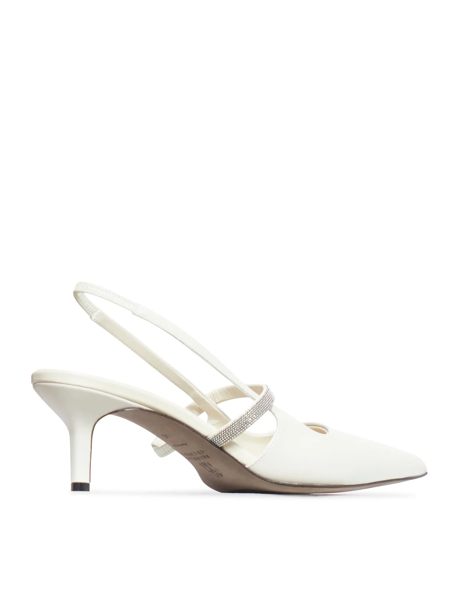 Cucinelli leather slingback.