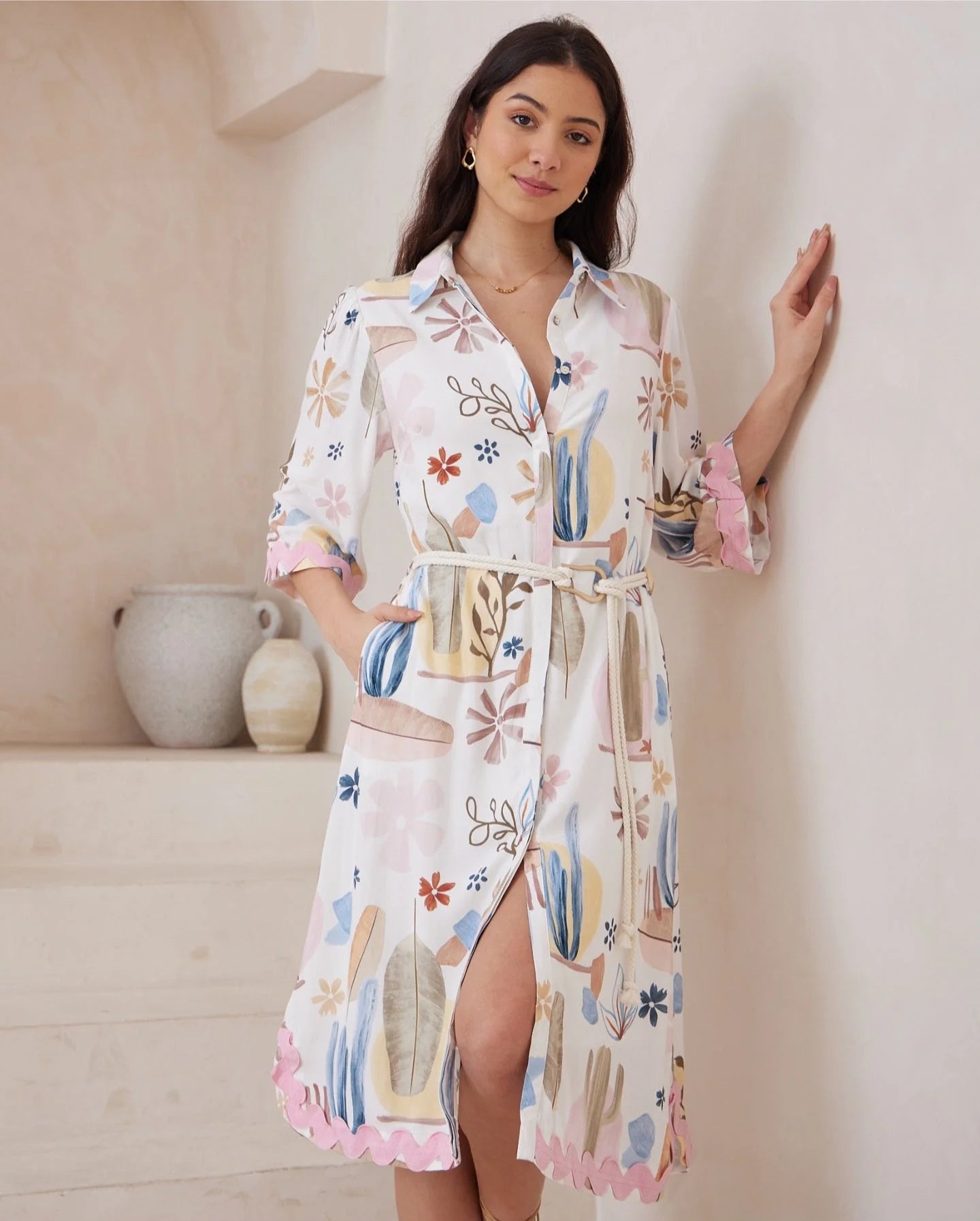 Brynn Midi Shirt Dress for Desert Dreams