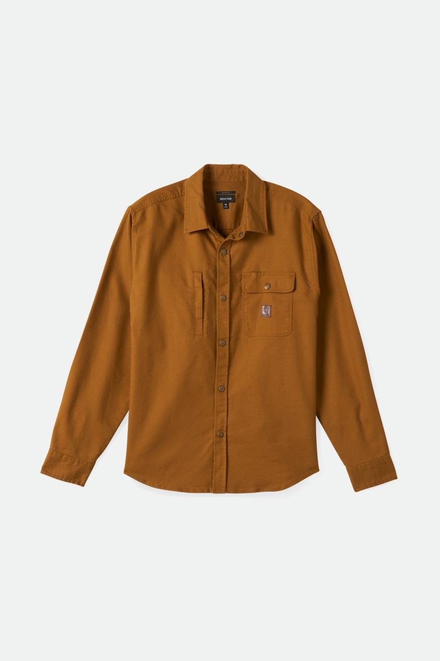 Builders Stretch Long Sleeve Overshirt - Golden Brown