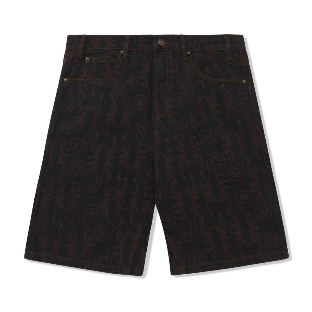 Butter Goods Scorpion Denim Shorts Black Washed