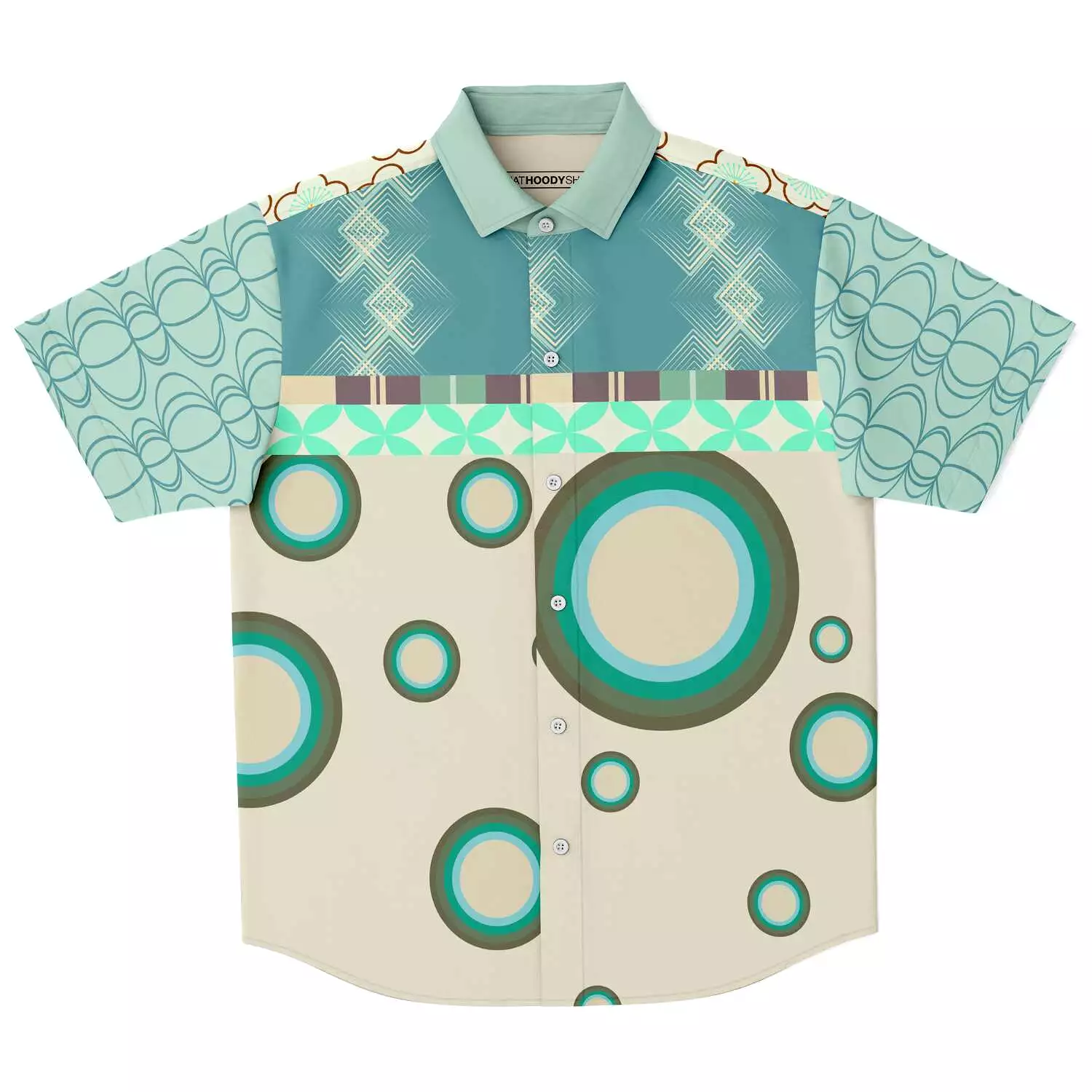 Button Down Circle Time Short Sleeve Shirt