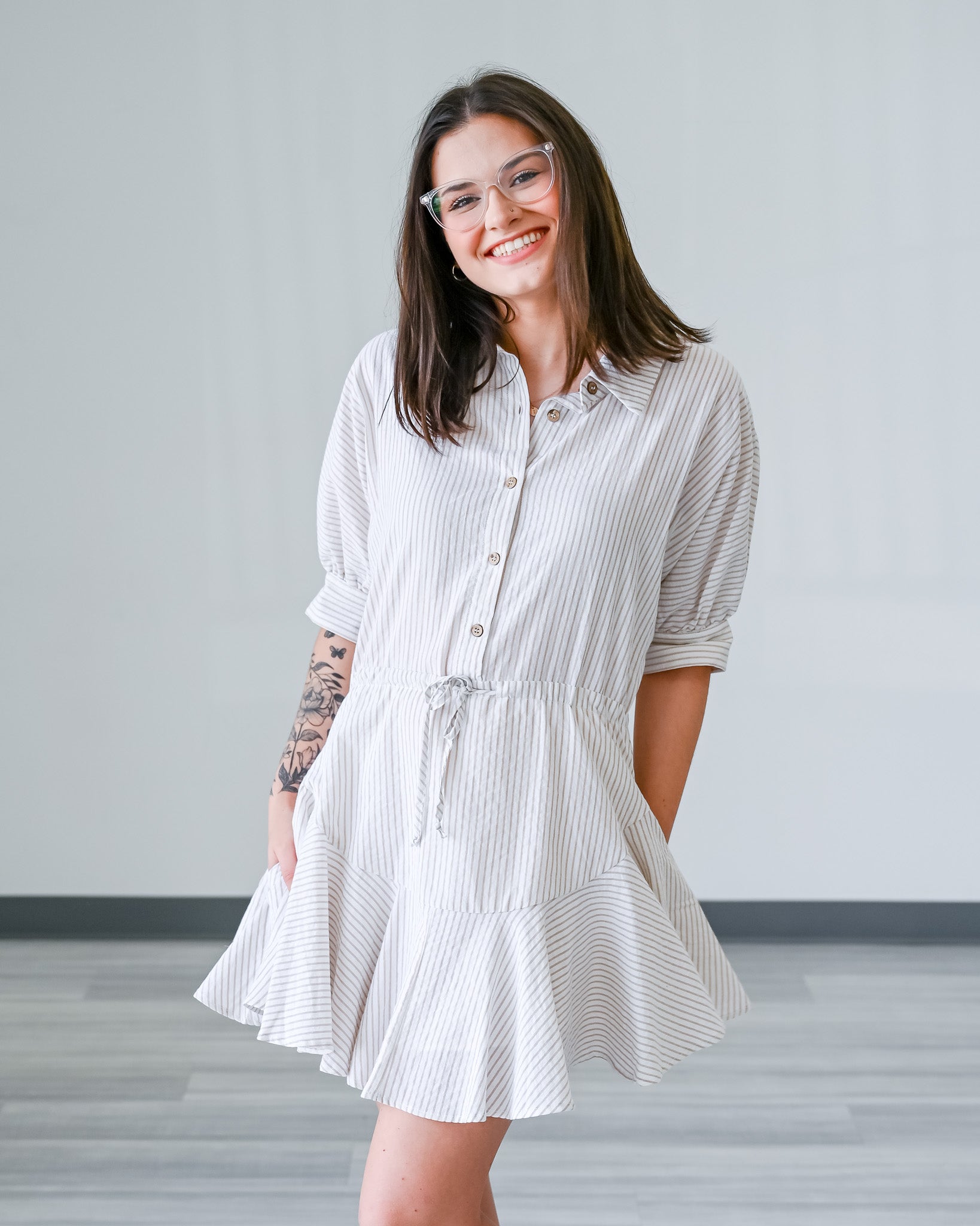 Button-Down Shirt Dress - Briella