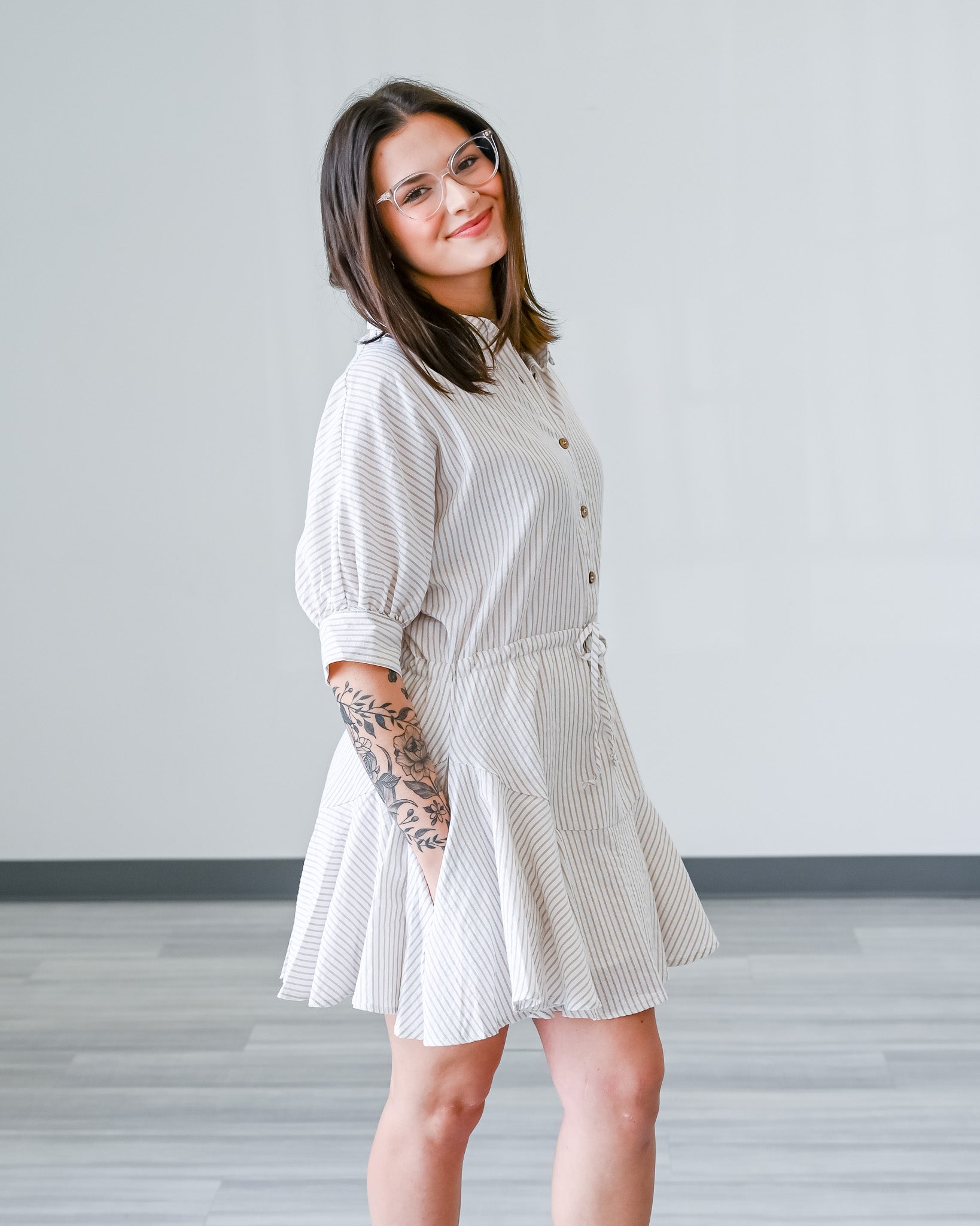 Button-Down Shirt Dress - Briella