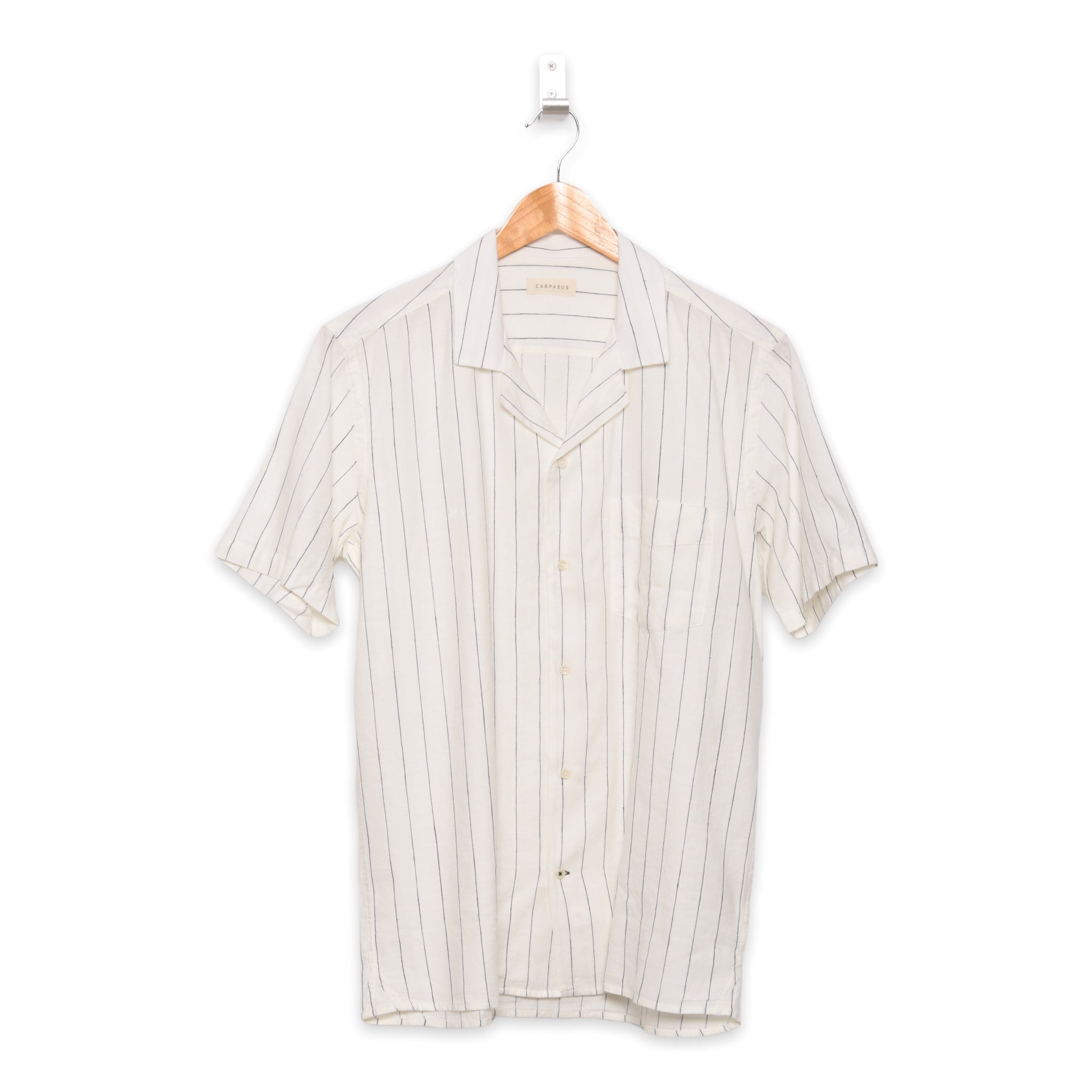 Carpasus navy stripe short sleeve shirt Verita