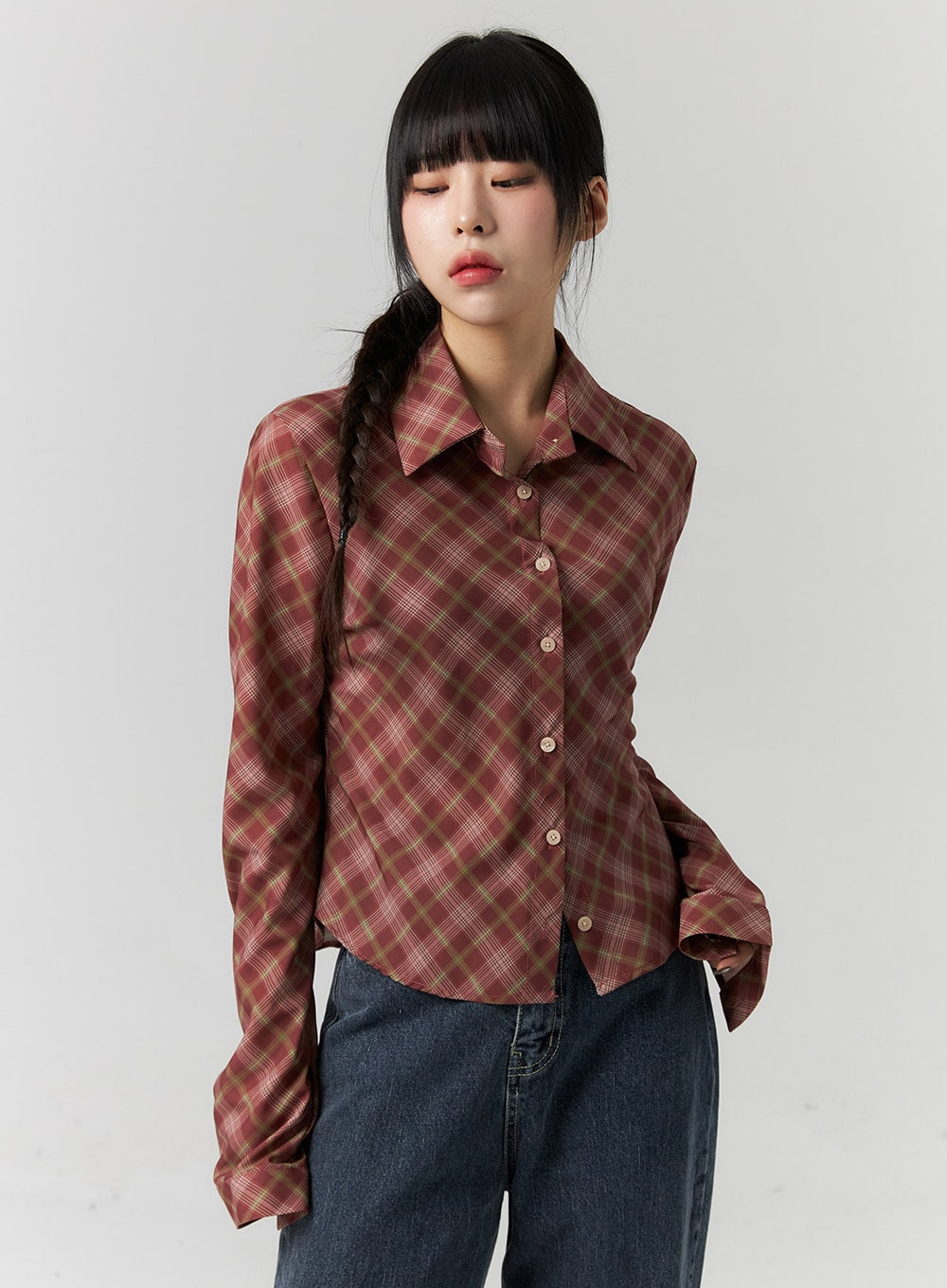 Checkered Shirt button down CS318