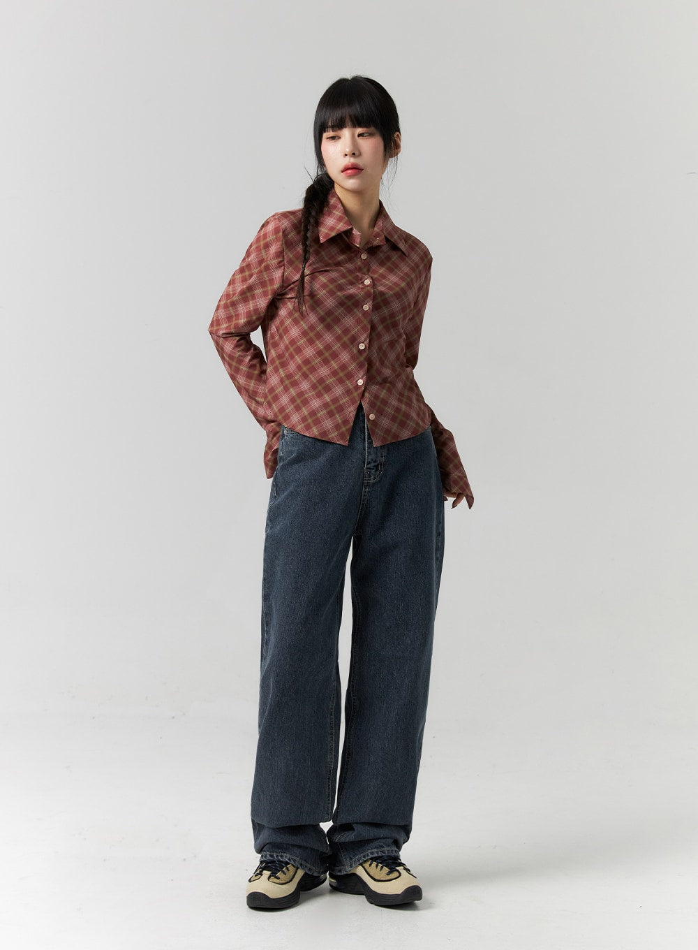 Checkered Shirt button down CS318