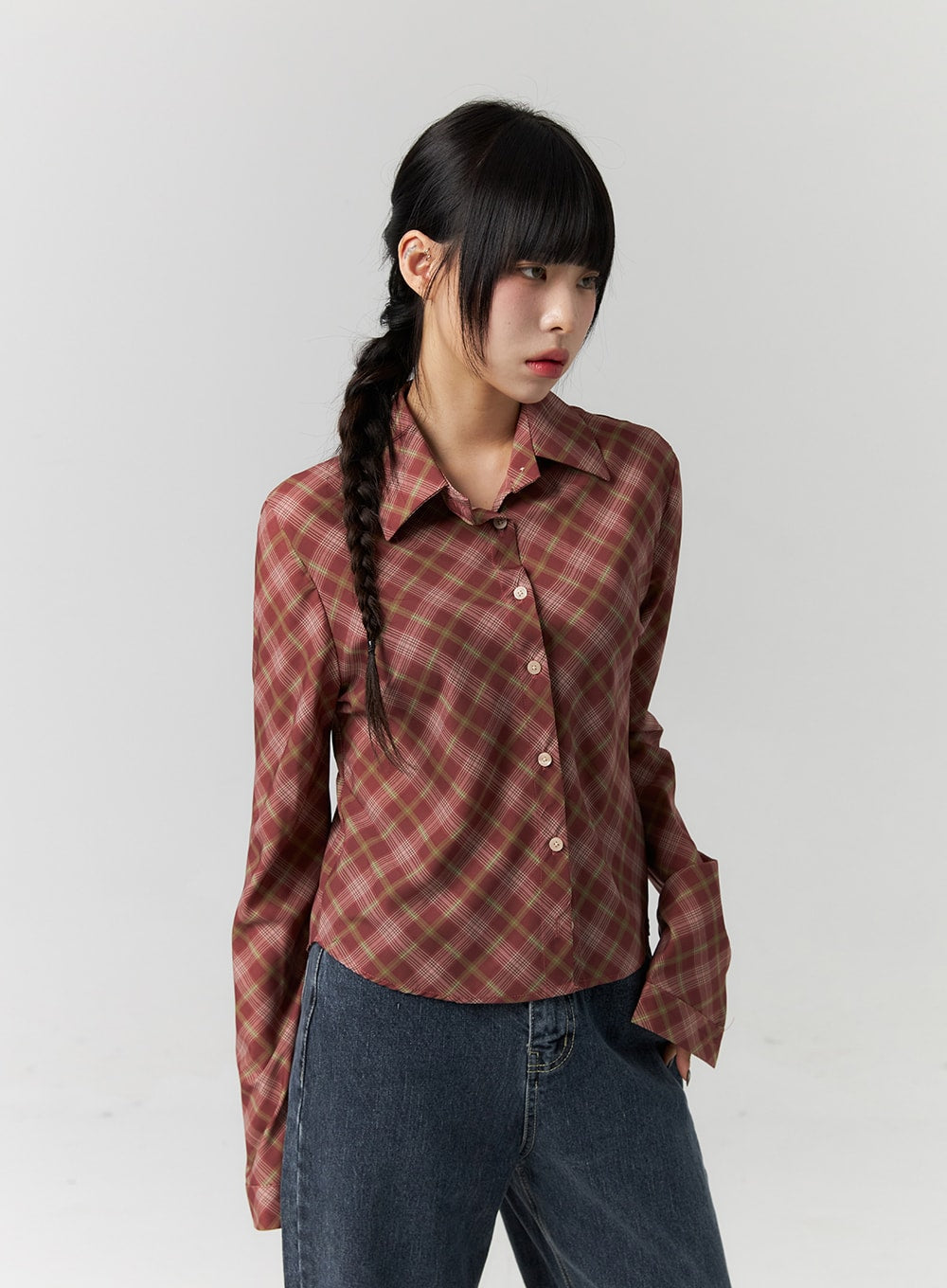 Checkered Shirt button down CS318