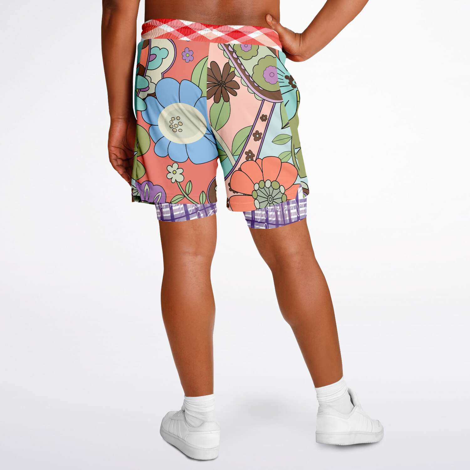 Compression Activity Shorts - Serendipity Peach Floral