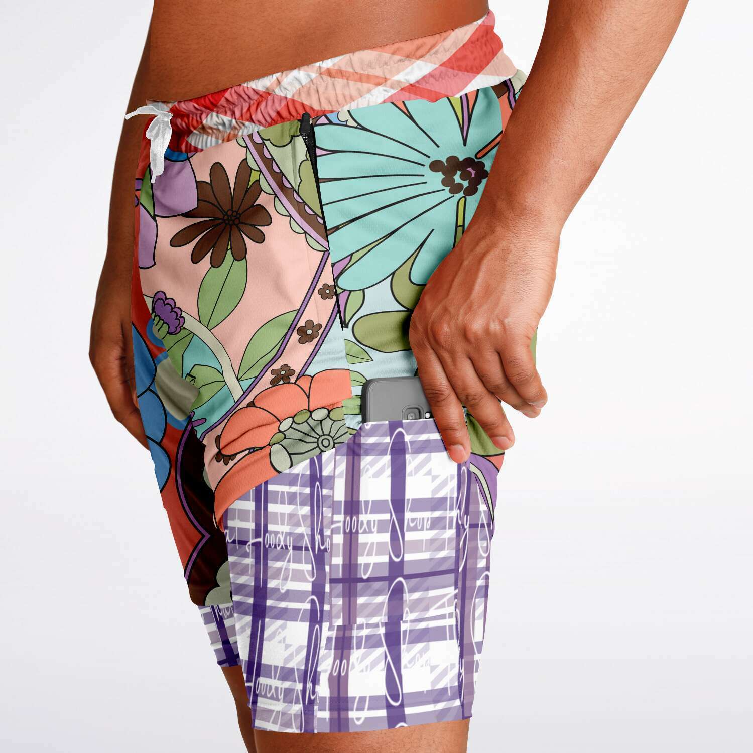 Compression Activity Shorts - Serendipity Peach Floral