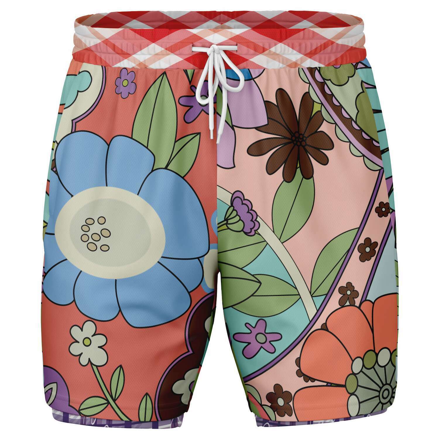 Compression Activity Shorts - Serendipity Peach Floral