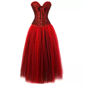 Red Corset Dress Drag Omanel