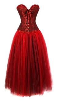 Red Corset Dress Drag Omanel