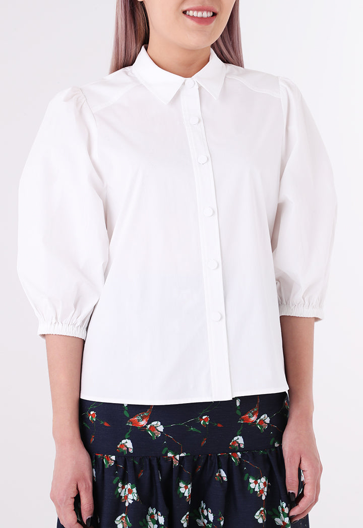 Cotton Puff Sleeve Shirt