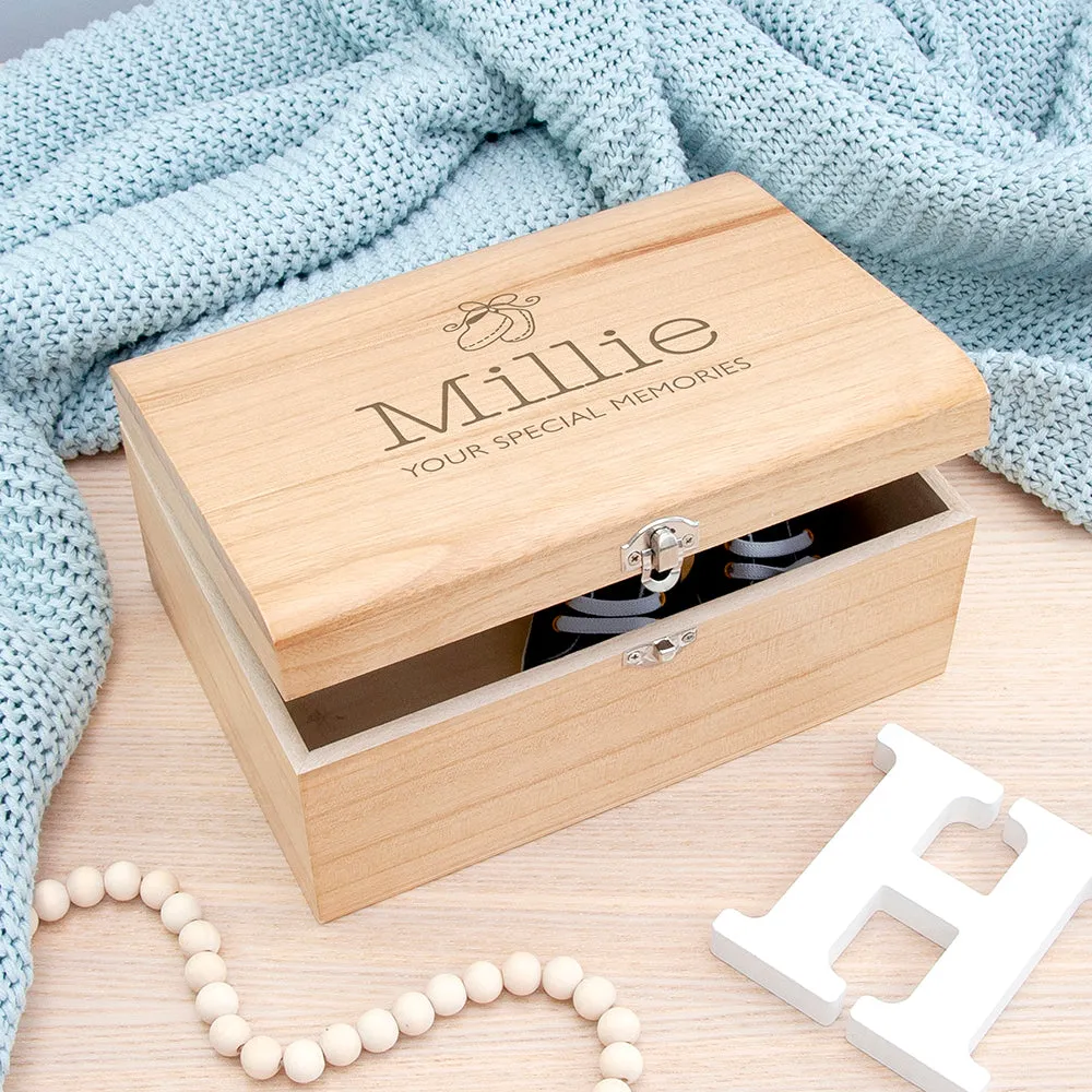 Custom Baby Memory Chest - Personalized Booties