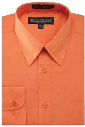 Daniel Ellissa Basic Dress Shirt Convertible Cuff DS3001 Orange - Buy Now!