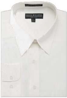 Daniel Ellissa Basic Dress Shirt Ivory Convertible Cuff DS3001: Google SEO-friendly modified.