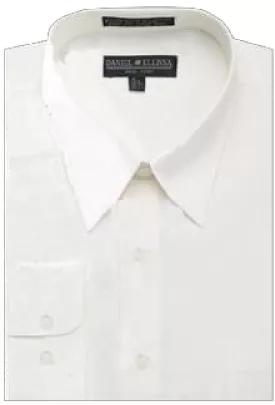 Daniel Ellissa Basic Dress Shirt Ivory Convertible Cuff DS3001: Google SEO-friendly modified.