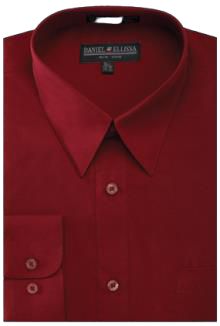 Daniel Ellissa Burgundy Dress Shirt with Convertible Cuff DS3001 - Search Results.