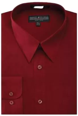 Daniel Ellissa Burgundy Dress Shirt with Convertible Cuff DS3001 - Search Results.