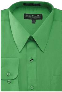 Daniel Ellissa Dress Shirt Green Classic Convertible Cuff DS3001