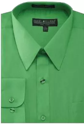 Daniel Ellissa Dress Shirt Green Classic Convertible Cuff DS3001