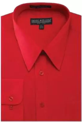 Daniel Ellissa Red Dress Shirt with Convertible Cuff DS3001