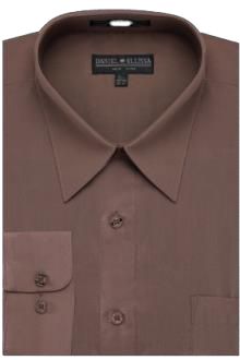 Daniel Ellissa Taupe Dress Shirt with Convertible Cuff (DS3001)