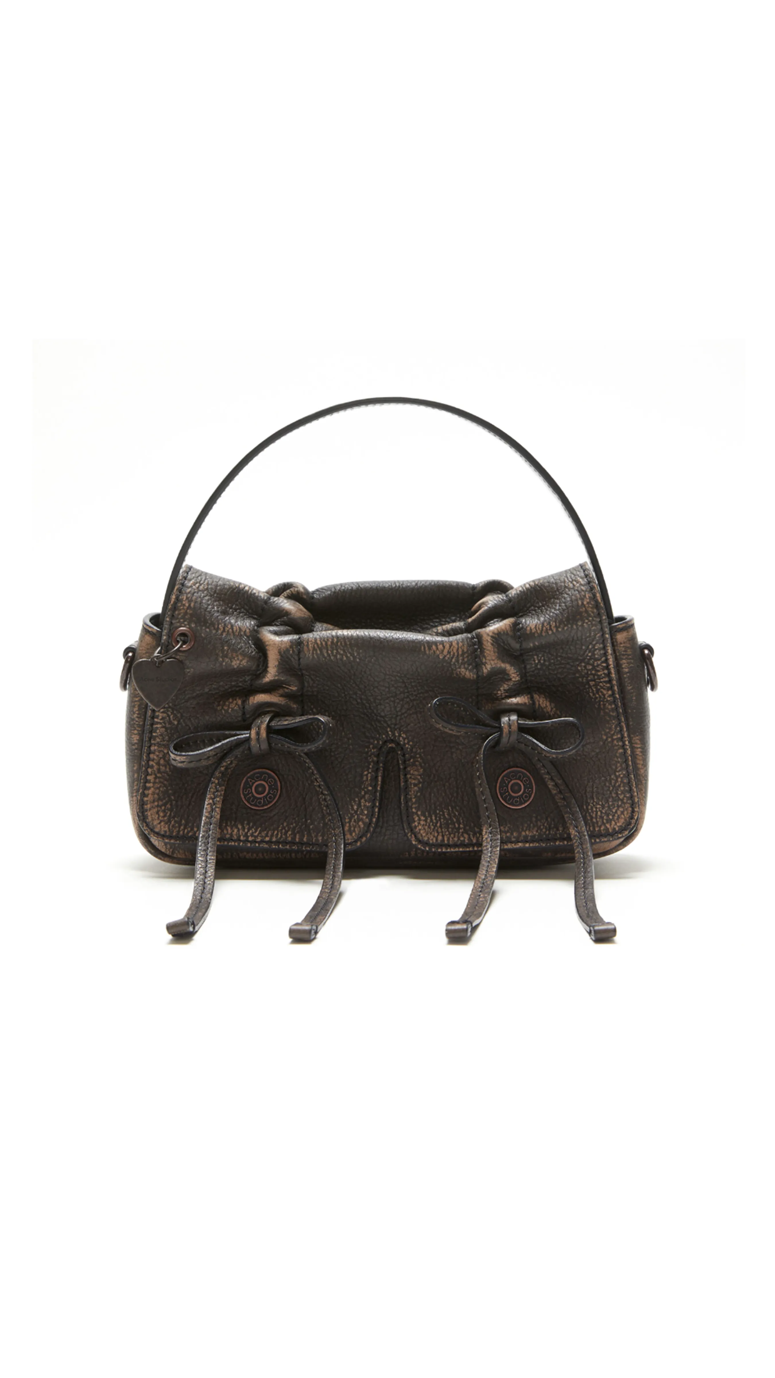 Dark Brown Beige Multipocket Micro Bag