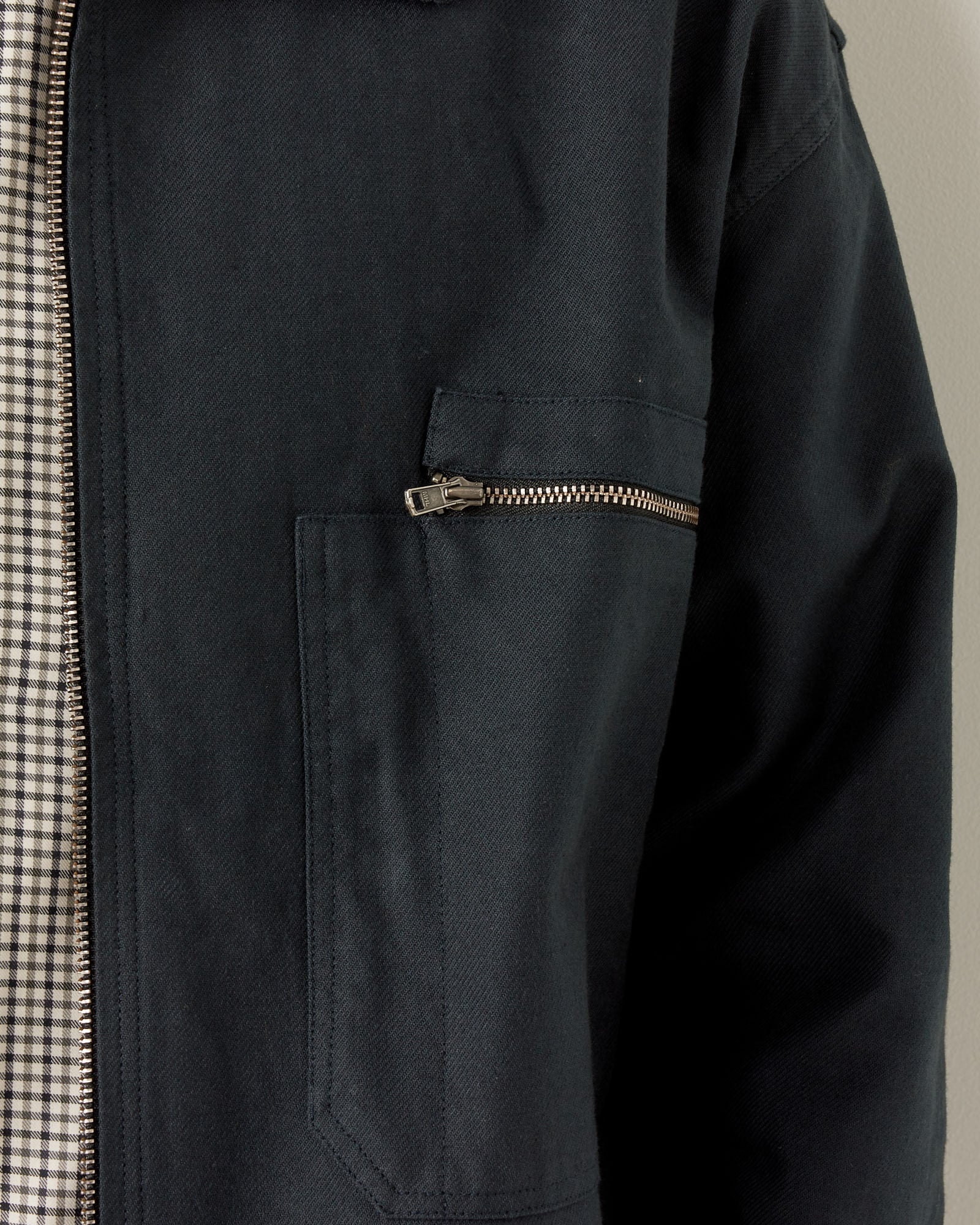 Dark Navy Zip Overshirt.