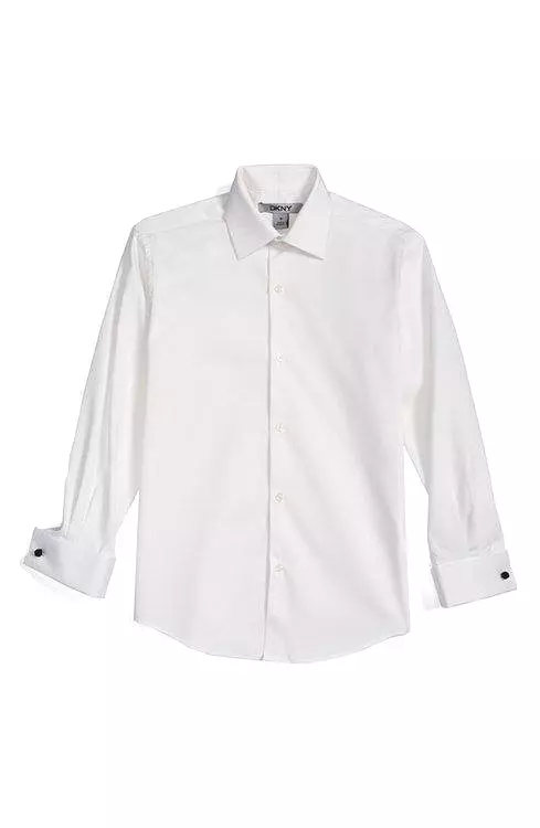 DKNY Boys White French Cuff Shirt (YFC06)