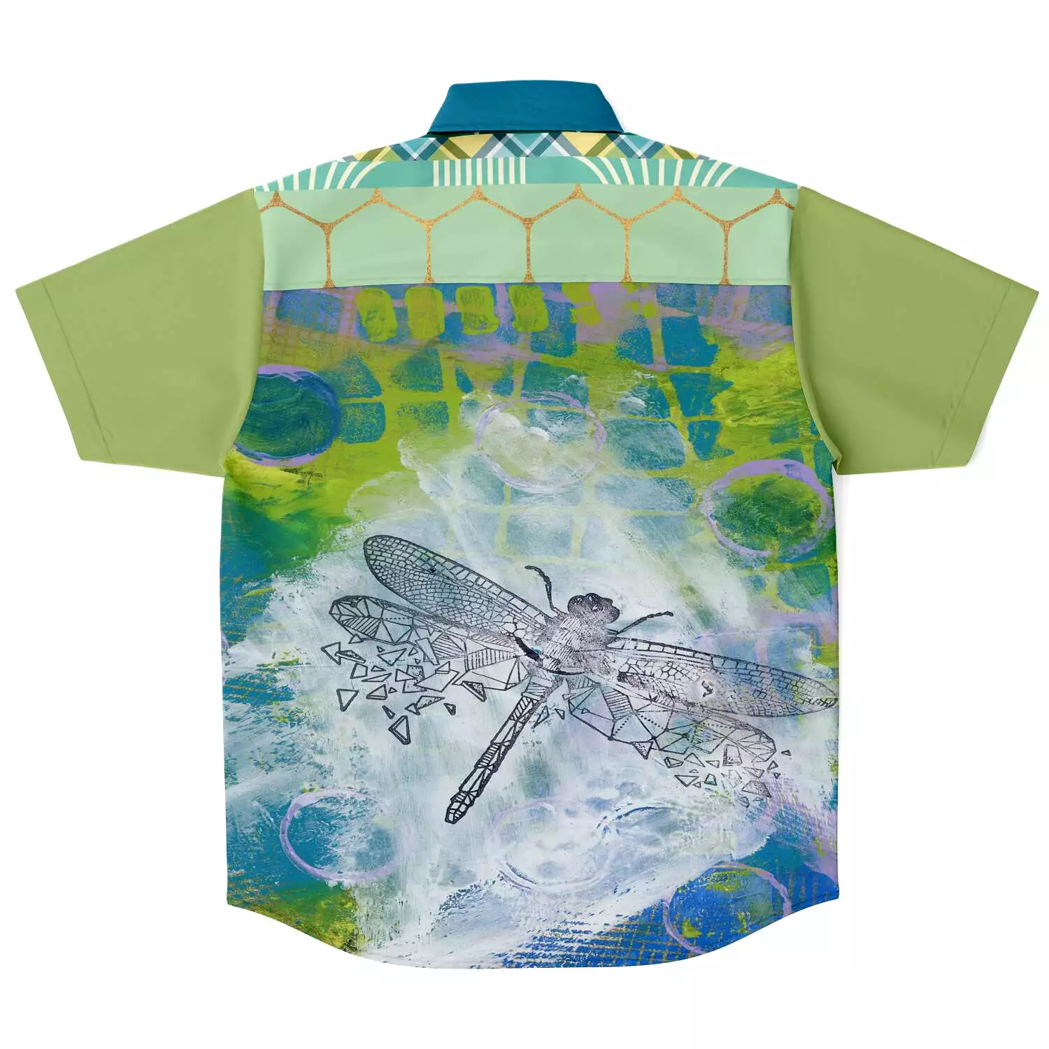 Dragonfly Print Button Down Shirt