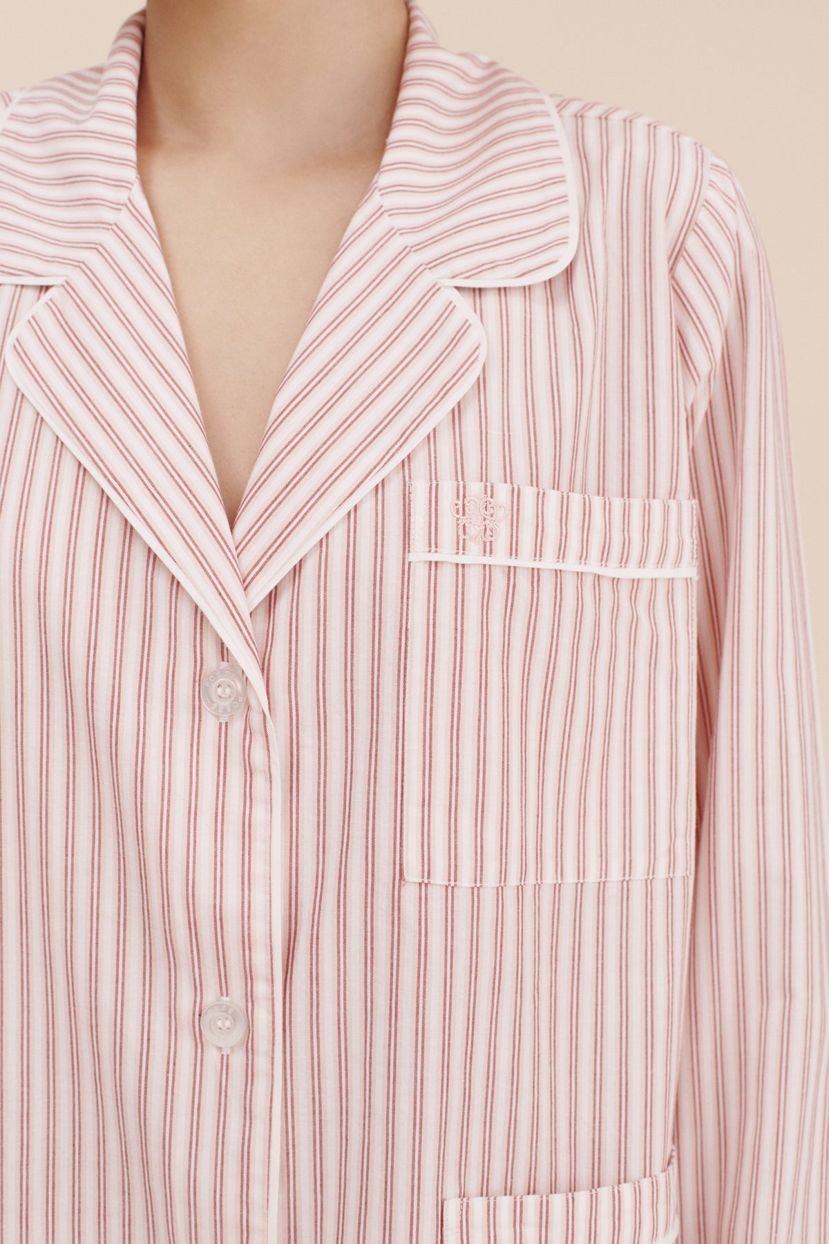 Edie Long Sleeve Shirt - Strawberry Stripe: Shop now