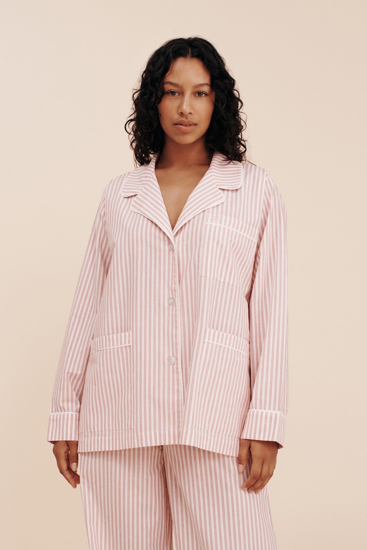 Edie Long Sleeve Shirt - Strawberry Stripe: Shop now