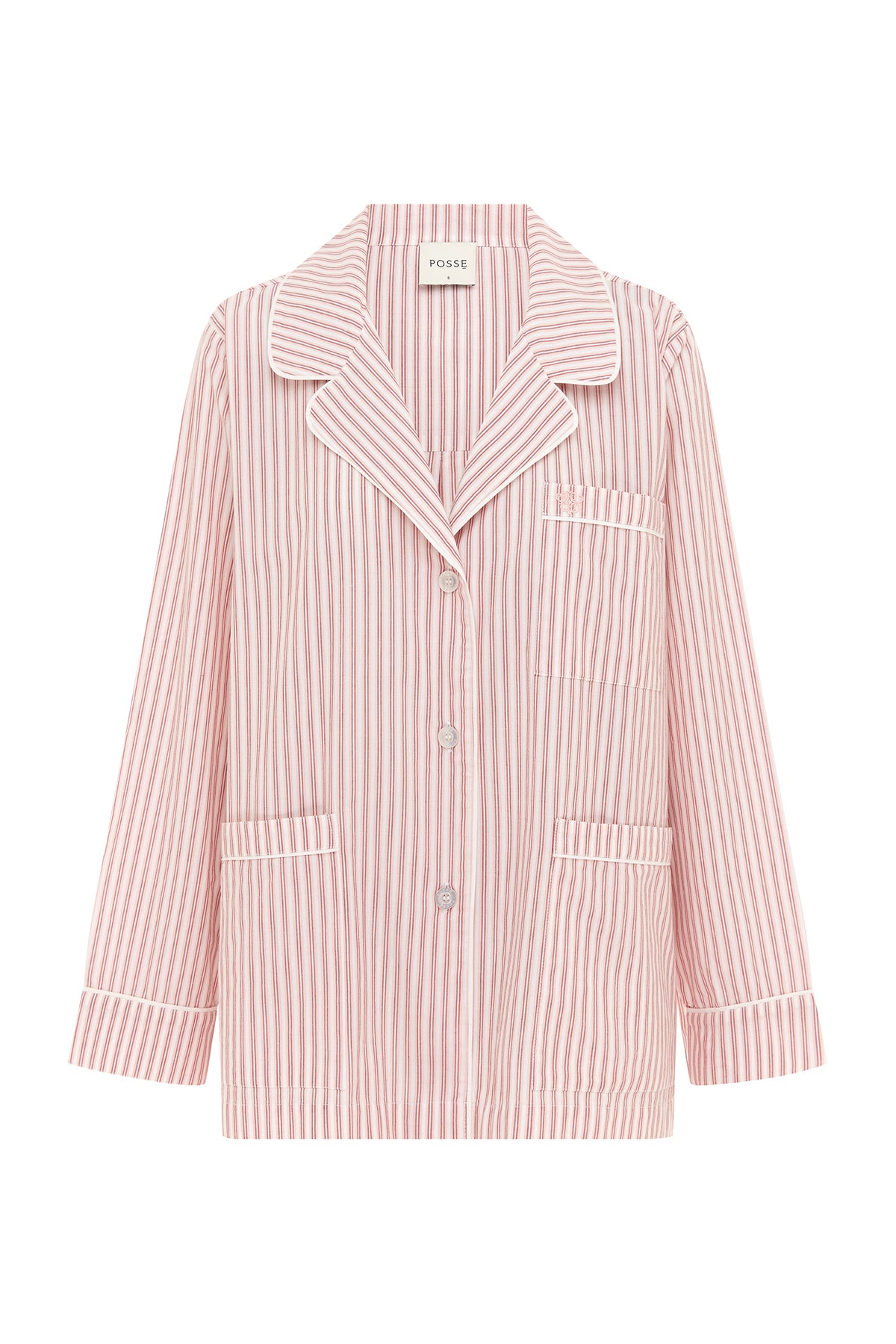 Edie Long Sleeve Shirt - Strawberry Stripe: Shop now